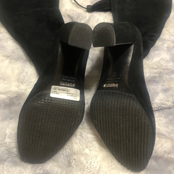 Schutz over the knee high heel suede boots size 6 tassel detail - Picture 5 of 9